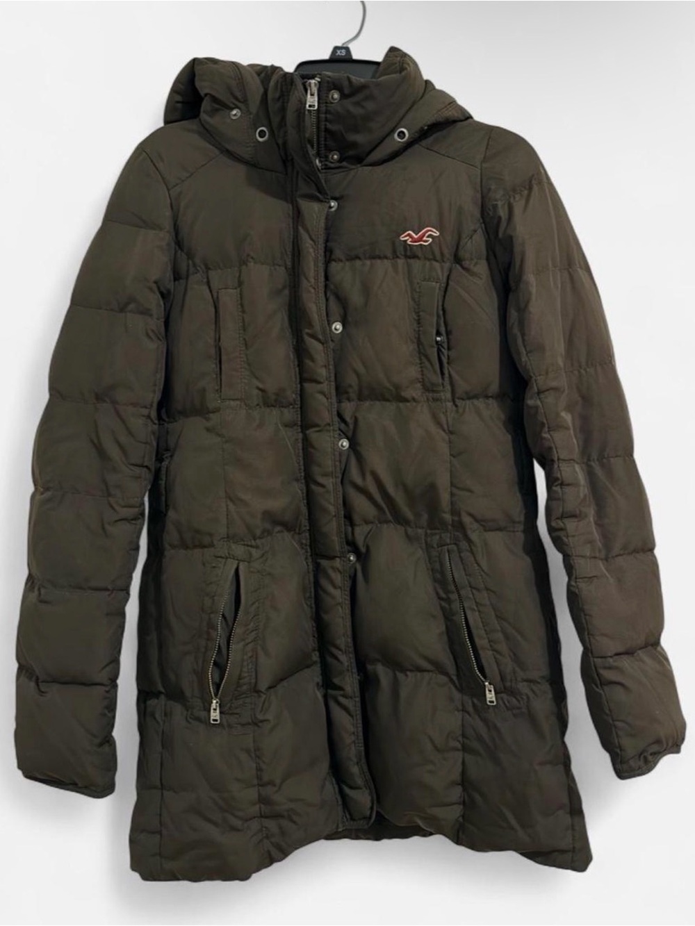 Hollister Women’s Brown Quilted Puffer Jacket